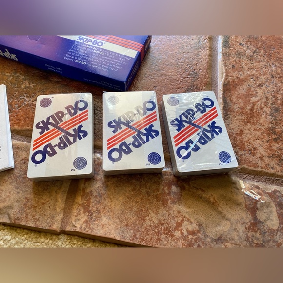 Vtg 1980 Skip-bo Uno Card Game Complete 3 Decks Cards Sealed/instructions/NIB - Picture 2 of 8